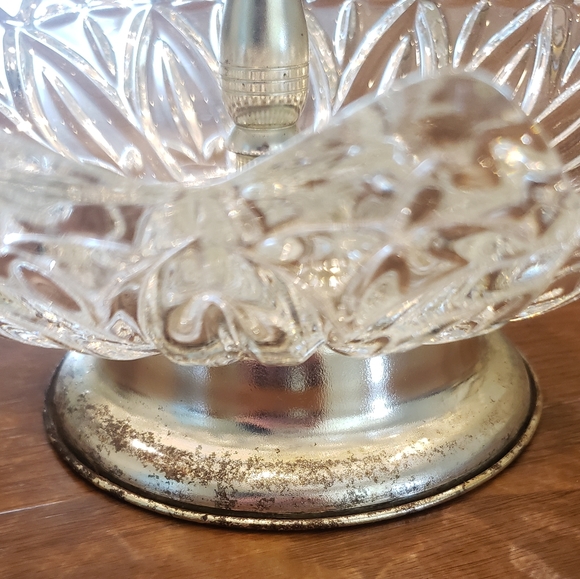 2 Tiered Glass Tray Vintage - Picture 12 of 16